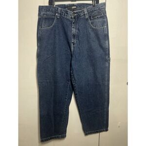 VTG Mosa Jeans Men's Size 38 Dark Blue Wash baggy Y2K Leg Hip Hop Carpenter